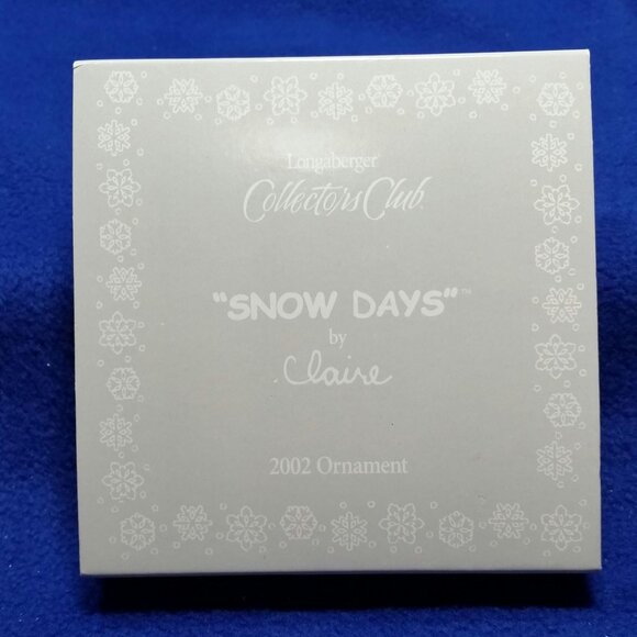 Longaberger Snow Days 2002 Claire Snowflake Ornament Collector's Club In Box - Picture 8 of 10